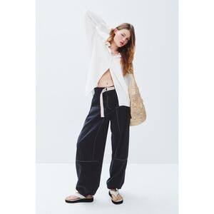 Just BEE Queen Blue Jill Pant Size S with Stains